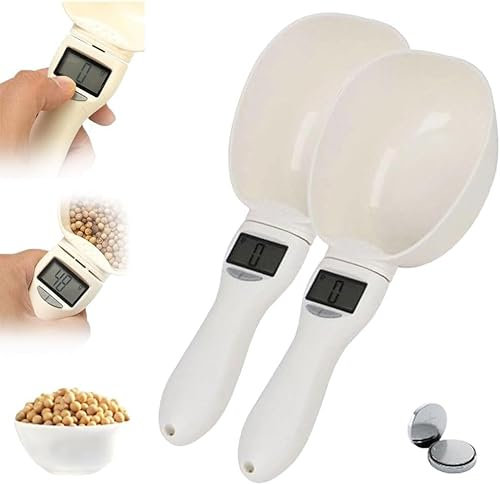 Cuillère Doseuse Numérique, CuillèRe Doseuse électronique Avec écran Lcd – 800 G/0,1 G, Balance De Mesure Alimentaire De Haute Précision, Café, épices, Nourriture Pour Chien Et Chat (2PCS)