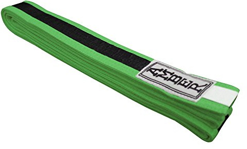 Premium Karate Belt, 100% Cotton Canvas Martial Arts Belt for Karate, Taekwondo & Judo, Durable, Comfortable & Secure Fit, Ideal for Training & Competition, Green With Black, Size 4 - 104 Inches