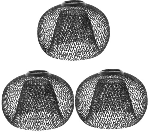 Uonlytech 3stücke Käfig Lampenschirm Für Pendelleuchten Modisches Design Für Wohnräume Bars Und Restaurants Langlebig Und Elegant
