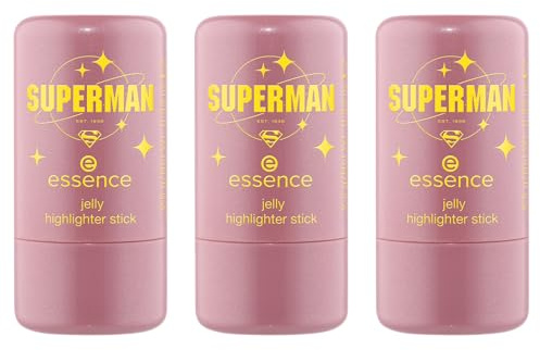essence jelly highlighter stick, Nr. 01, kühlend, strahlend, strahlend frisch, schimmernd, vegan, ölfrei, ohne Parabene, ohne Mikroplastikpartikel, 3er Pack (3x9.5g)