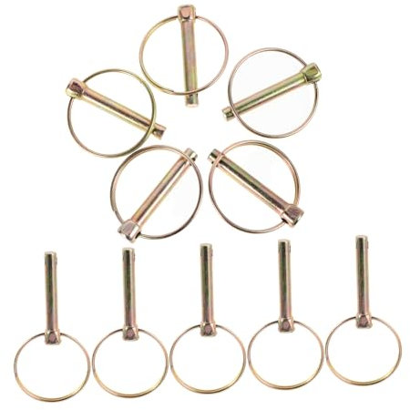 Gatuida 10 Pezzi Perno Bloccaggio Rotondo Con Anello Sicurezza Per Trattori e Rimorchi Perno Attacco Per Agricolo Resistente in Acciaio Bloccaggio Affidabile Per Impieghi Gravosi