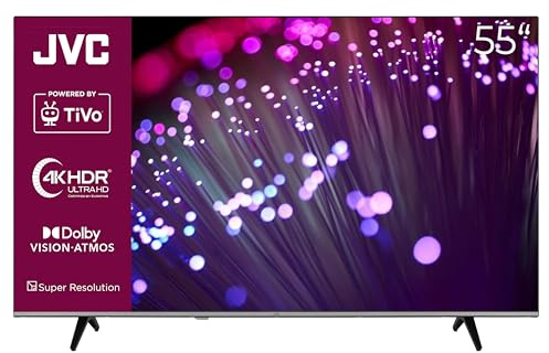 JVC LT-55VU7555, 55 Zoll Smart TV, Powered by TiVo, 4K UHD, Dolby Vision, HDR, Dolby Atmos, Triple-Tuner, LED TV, 2024