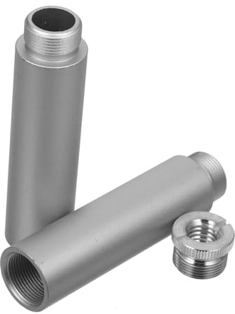 POPETPOP Mikrofonstativverlängerung Robust und Stabil aus Aluminiumlegierung Satz mit 5/8-27 und 3/8-16 Gewindeadapter für Live Streaming und Aufnahme