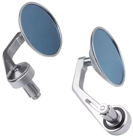 Specchietti Moto Manubrio Per Suzuki Per Moto Specchietti Universali Per Estremità Manubrio Per Moto Specchietto Retrovisore Laterale Maniglia CNC Argento 7 8 22mm