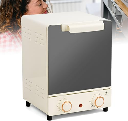 Mini Friteuse à Air De Comptoir, Four à Convection Intelligent Vertical De 15 L Avec Plaque De Cuisson, Température Réglable De 70 à 250 ℃, Minuterie De 60 Minutes, Pour Petites Cuisines