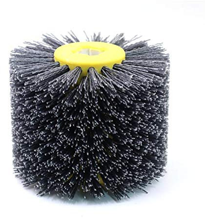 Spazzola a filo rotante in acciaio, Mola abrasiva in nylon for lucidatura a tamburo for lavorazione del legno e dei metalli, grana 80-600(180 Mesh)