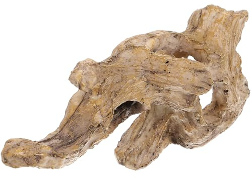 HOMSFOU Souche D'aquarium en Résine Décorative Naturelle, Tronc Arbre Créatif pour Aquarium, Cachette pour Poissons, Décoration Paysagère Élégante et Résistante