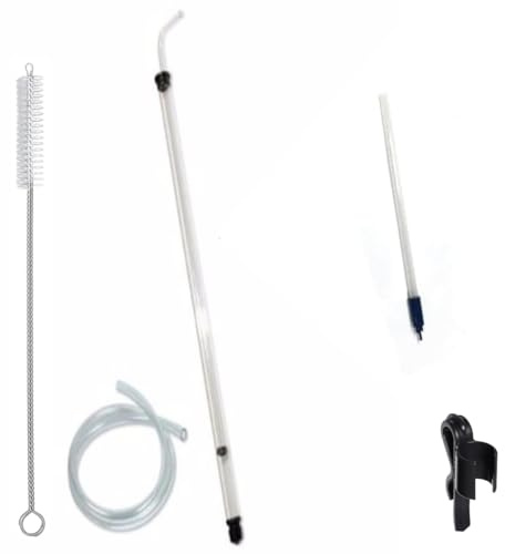 Fermtech Regular Deluxe Siphon Homebrew Kit, Regular Auto-Siphon Brewing Equipment, 24 Pro Wine Bottling Wand Filler, Clamp and Tubing and 30 Brush. Wine, Beer, and Kombucha Making Supplies
