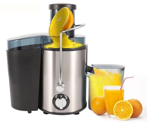 Presse-agrumes de séparation de fruits et légumes en acier inoxydable 500ML, presse-agrumes centrifuge de fruits et légumes entiers avec conteneur de jus de 75MM, sans BPA