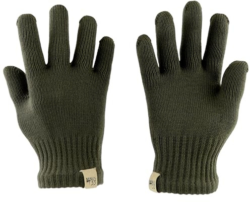 Merino Wool Glove Liner - Warm Base Layer - Ski Liner Glove - 3 Season Wear - Multiple Colors and Sizes - Olive Drab - Medium
