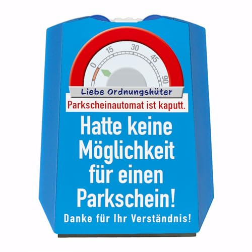 speecheese Lustige Parkscheibe für Falschparker mit Spruch - Parkscheinautomat kaputt lustiges Geschenk zum Führerschein für Menschen die gerne mal vergessen EIN Parkticket zu lösen und