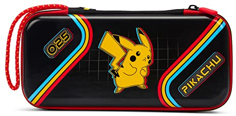 PowerA Slim Travel Pro Case für OLED Modell, Nintendo Switch und Nintendo Switch Lite - Pokémon: Pikachu Arcade Hartschale Schutzhülle Cover Gaming Case Konsole