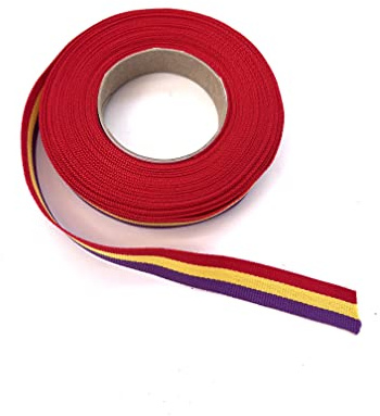 HCZ 10 m Band, spanische Flagge, Polyester, Rot und gelb, Gestreift, für Nationalfeiertag, Festtag, Schmuckherstellung, Dekoration