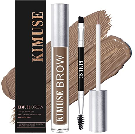 KIMUSE Eyebrow Gel, Eye Brow Tint, Waterproof, Long-Lasting, Smudge-Proof, Transfer-Proof (BRUNETTE)
