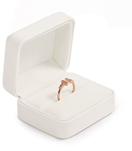 Oirlv Ring Box Round Corner Ring Box for Engagement Proposal