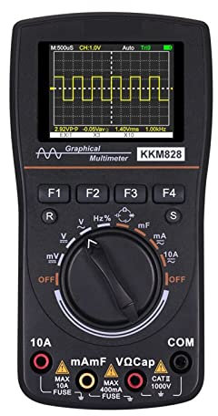 Rechargeable smart digital multimeter KKM828 High Definition Intelligent Graphical Digital Oscilloscope Multimeter 2 in 1 with 2.4 Inches Color Screen 1MHz Bandwidth