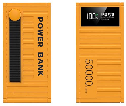 Power Bank/66 W ricarica super veloce 100000 mAh contenitore con display digitale Power bank 1w20.000 alimentatore mobile di grande capacità per esterni (20000 mAh/giallo)