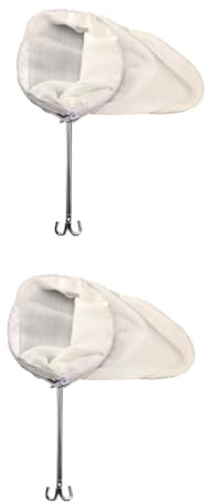 Cabilock 2piezas Filtro Reutilizable De Café y Té Con Asa De Acero Inoxidable Bolsa Flanela Para Infusiones Mediano Accesorios De Cafetera