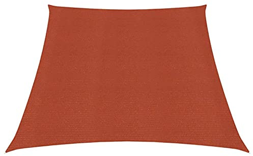 CIADAZ Toldo de Vela, Toldo Vela, Vela Sombra, Toldo para Sombra, Lona Sombra Exterior, Toldos para Patio, HDPE Terracota 160 g/m2 3/4x2 m