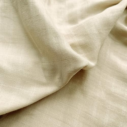 Textrend Baumwollstoff als Meterware - Baumwollmusselin - Stoff zum Nähen - 100% Baumwolle - Weiches antiallergisches Material - Textilien 1x1,6m - Meterware - Erbsenstoff (Beige)