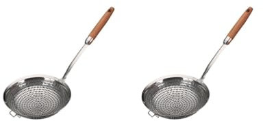 2 set di schiumarole da cucina con schiumarola, mestolo per friggere patatine fritte da cucina grande