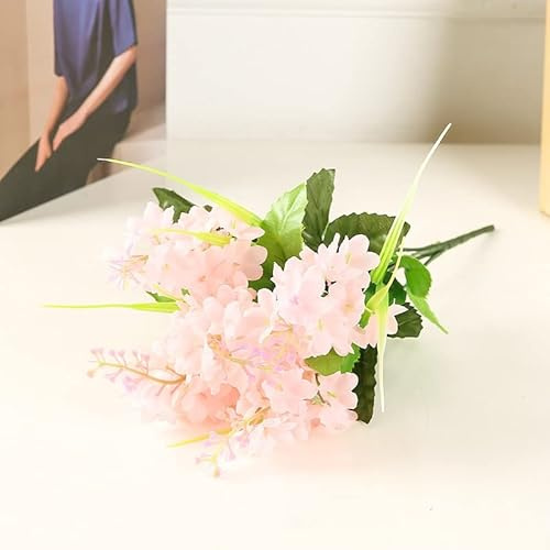 Flores artificiales individuales de 33 cm, plantas artificiales para bodas, hogar, oficina, accesorios de fotografía, decoraciones, ramo de flores de jacinto de tallo largo (color: morado oscuro)
