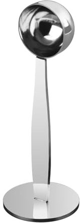 Flylin 2 in 1 Stainless Steel Coffee Scoop, Silver Tablespoon Measure Spoon with Pressed Bottom, Tamping Dual-Purpose Coffee Scoop for Coffee Bean Press Coffee Grinding (15ml)