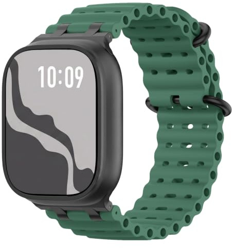 Astorgos Correa Ocean Mejorada Compatible con Apple Watch 42/44/45/46/49mm | Para iWatch Ultra 3/2/1,S11/10/9/8/7/6/5/4,SE 3/2/1, para Hombre y Mujer, Conector Metálico, Silicona, Deportiva, Bicolor