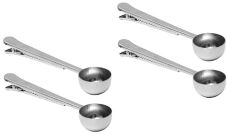 SHOWERORO 4pcs Stainless Steel Measuring Spoon Coffee Spoon Multi-Purpose Measuring Cup for Tea Milk