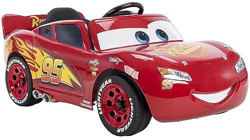 Huffy Disney Cars Lightning McQueen Elektro-Fahrzeug - 6V batteriebetriebener motorisierter Fahrspaß + Geräusche + Lichter Kinderauto, Rot