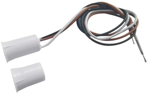 Sensores magnéticos para puertas y ventanas, interruptor de contacto de alarma de seguridad con cable, empotrados para sistemas domésticos, detección de montaje para alarmas antirrobo, paquete de 2