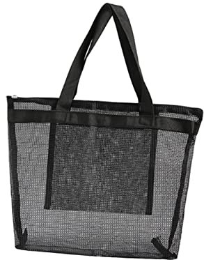 DINHEAROM Bolsa De Playa De Malla Reutilizable y Lavable Bolsa De Compras De Malla para Compras Diarias y Picnics Gran Capacidad y Ligera