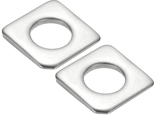 PATIKIL 2 Pezzi M20 Rondelle Quadrate Smussate, 20x40mm Rondelle Quadrate Smussate Angolo Mancante Piastra Di Supporto Cuscinetto Distanziale Piatto 304 Acciaio Inossidabile Per Bulloni