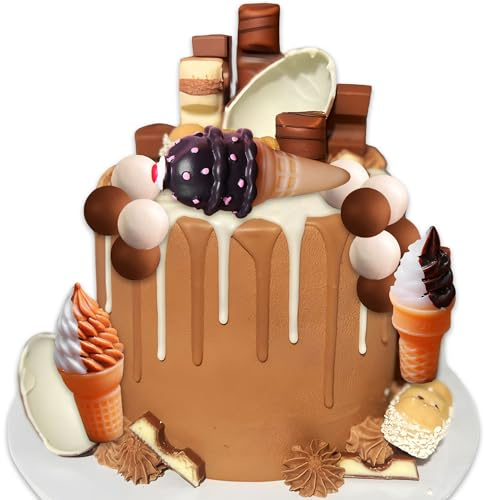 Schokoladen Eiscreme Kuchendekoration Süßigkeiten Tortenaufleger Candyland | Schokoladen Eiscreme Kuchendekoration Süßigkeiten Tortenaufleger Candyland Tortenaufleger mit Eiscreme Süßes Thema Geburtstag