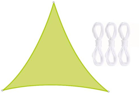 SLDAGe Tenda Vela Ombreggiante Protezione Raggi 95% UV, Telo Ombreggiante Balcone Verde Chiaro Impermeabile, Vela Ombreggiante Triangolare Traspirante per Esterno Giardino Festa,A,2X2X2m