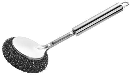 Kitchen Pot Pan Sink Stainless Steel Wool Scrubber Long Handle for Dish Scrubber Dish Scrubber Cleaning Brush
