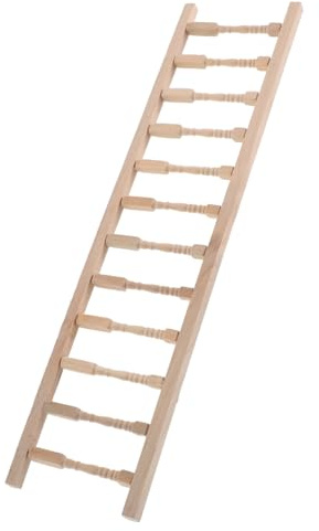 BESPORTBLE Mini Dollhouse Ladder Wooden Scale Miniature Furniture Model Toy Step Ladder for Dollhouse Boys and Girls Games Home Decoration Decor