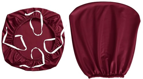 HotYou Bürostuhl Stuhlhussen Bezug PU Leder Stuhlbezug Bürostuhl wasserdichte Stretch Stuhlüberzug Stuhl Husse mit Krawatten für Computer Armlehnen Stühle，Wein Rot