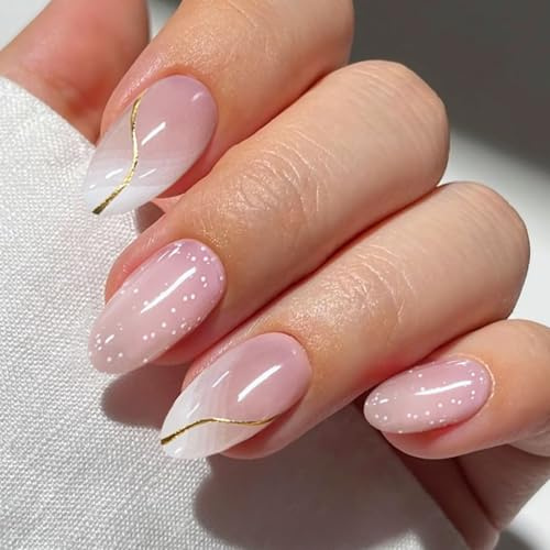 JMEOWIO Nagelfolie UV Härtend French Tip UV Gel Nail Strips Nagelsticker Nagelaufkleber Nail Art Dekoration Nageldesign Zubehör