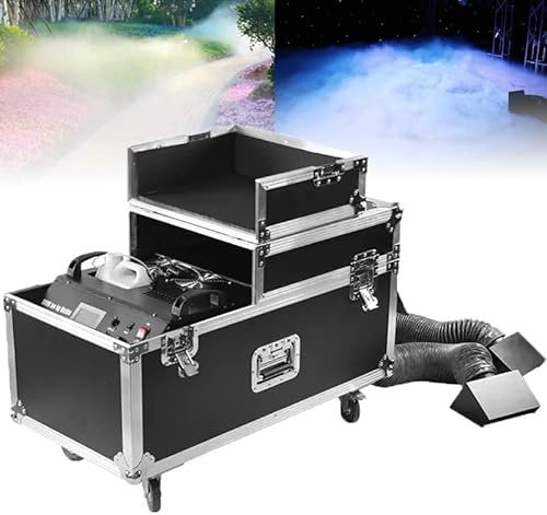 LISTaRSw Effet De Scène 2kw/3kw/4kw/5kw - Machine à Fumée Lourde, Machine à Brouillard d'eau Basse (D-MX/Télécommande/Console), pour Club, Mariage, DJ, Bar 5KW