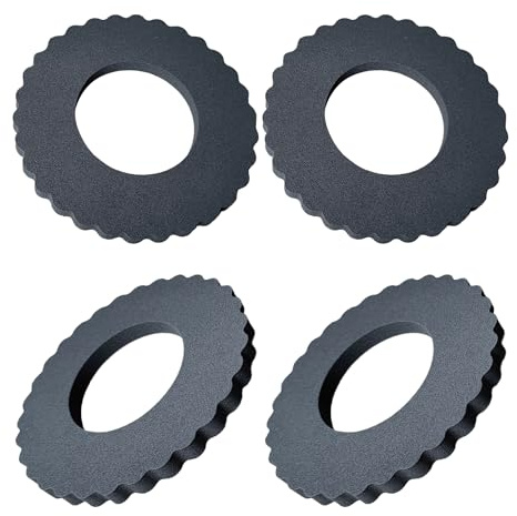 4 Stück Tankschutzring, Hochwertiger Moosgummi Polsterring mit 9mm Stärke, Dichter Tankdeckel Polster für Simson S50 S51 S70 KR51 SR50 SR80 SR4 Serie, Universelle Tankdichtung für Motorrad (Schwarz)