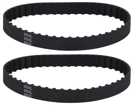 DUZEPA Cinghia di trasmissione Zahnriemen 2 pezzi di ricambio 914592 compatibile con pialla Black Decker BD750 DN75 DN750 KW750 T35 45 denti nucleo in gomma e fibra di vetro