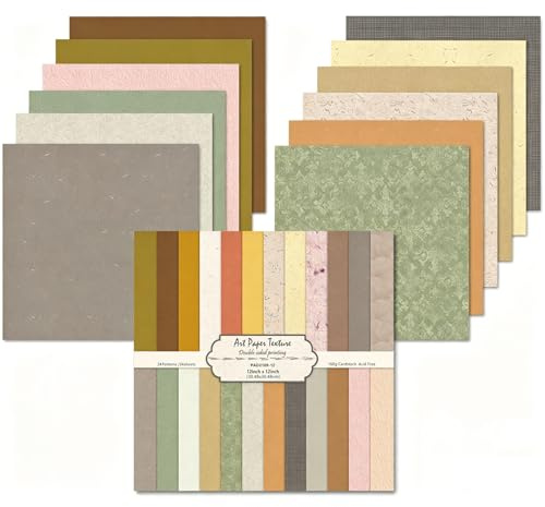 Oriental riverkit 24 ark klippbok papper, vintage dekorativt papper, grå | 30,5 x 30,5 cm, 24 mönster dubbelsidigt mönsterpapper, pysselpappermönster för gör-det-själv fotoalbum och klippbokdekoration