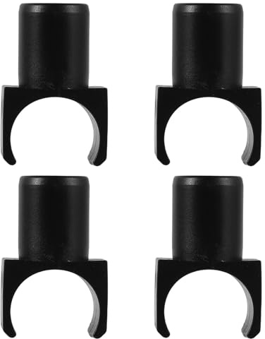 FRCOLOR 4pcs Universal Wheelchair Rail Guide Slide Blocks, Detachable Seat Rail Clamp Replacement Parts for Adult Wheelchair Frame, Black Accessories for Mobility and Transport Chairs