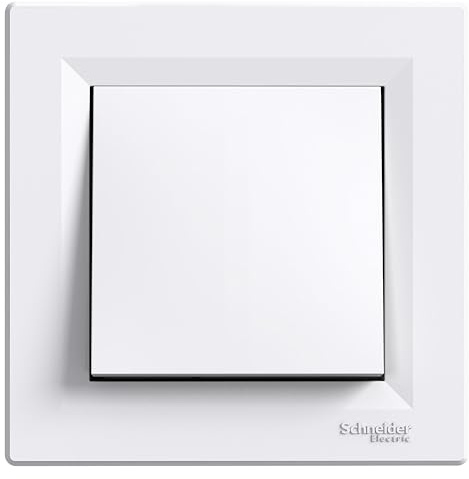 Interruptor de cruce 10A 250V color blanco mecanismo de pared empotrable incluye marco instalación eléctrica