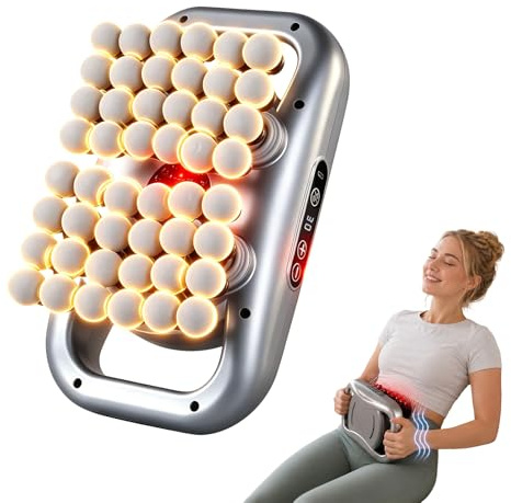 48-Kopf Massagepistole – Tiefengewebemassagegerät mit 48 Aufsätzen, 9 Modi & 9 Intensitätsstufen – 2000mAh Akku, 20 mm Amplitude, 9600 Schläge/Min für Rücken, Schultern, Beine