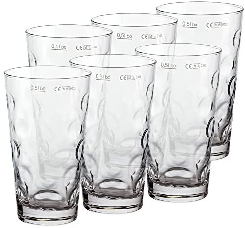 Copas de cristal prémium para copas (6 unidades de 0,5 l) para disfrutar de vino Palatinado, Schorle o Riesling original Pfalz Dubbeggläser