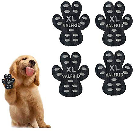 VALFRID Cani Protezioni Zampe Pads Controllo trazione per Antiscivolo,Rinforzo in Gomma Autoadesivo Resistente Cane Calze Scarpe per Cani Sostituzione 40 pz - XL
