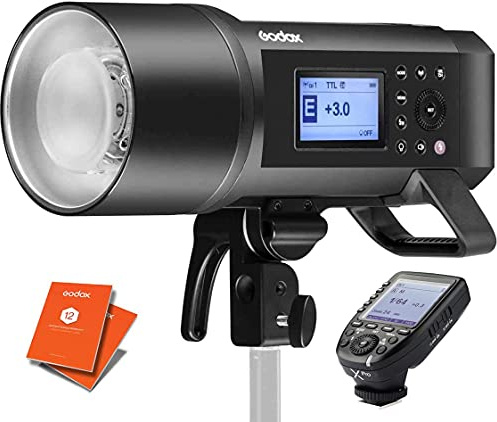 GODOX AD600Pro Portable Studio Flash Strobe Light Kit with XPro Trigger for Nikon | 600Ws HSS/TTL, Bowens S-Fit, Modelling Lamp 2.4Ghz Receiver + 12 Month Extended Warranty Card (3 Yrs)