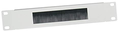 HMF 63389-07 Entrada de Cables con Cepillo para Armario de Servidor | 10 Pulgadas | Gris Claro